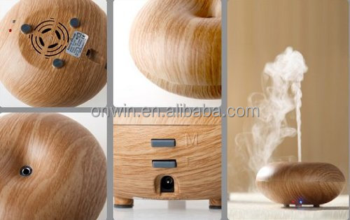 木目調光空気清浄機ラウンドエッセンシャルオイル用のアロマ加湿器ミスト問屋・仕入れ・卸・卸売り