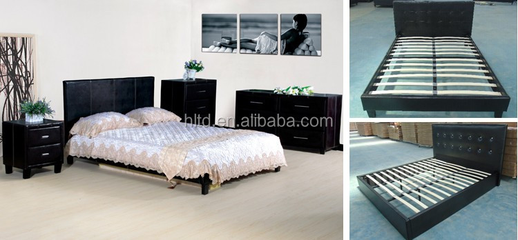 ヨーロッパ スタイル の寝室の家具セット革ベッド 、 現代の寝室の家具仕入れ・メーカー・工場