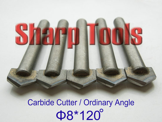 120 General Angle 8mm Shank, Carbide CNC Router Bits End Mills Marble Stone Carving Tools, 3D Lettering Milling Cutter Set 10pcs