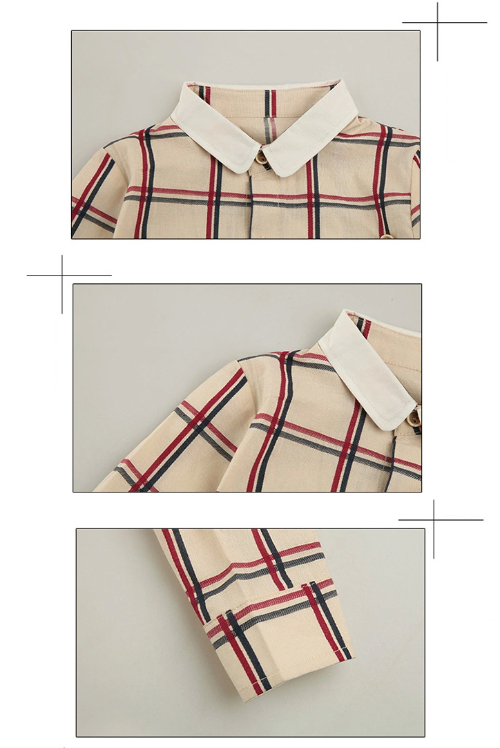 中国工場2015熱い高品質の新しいスタイルの服男の子男子格子縞のシャツ仕入れ・メーカー・工場