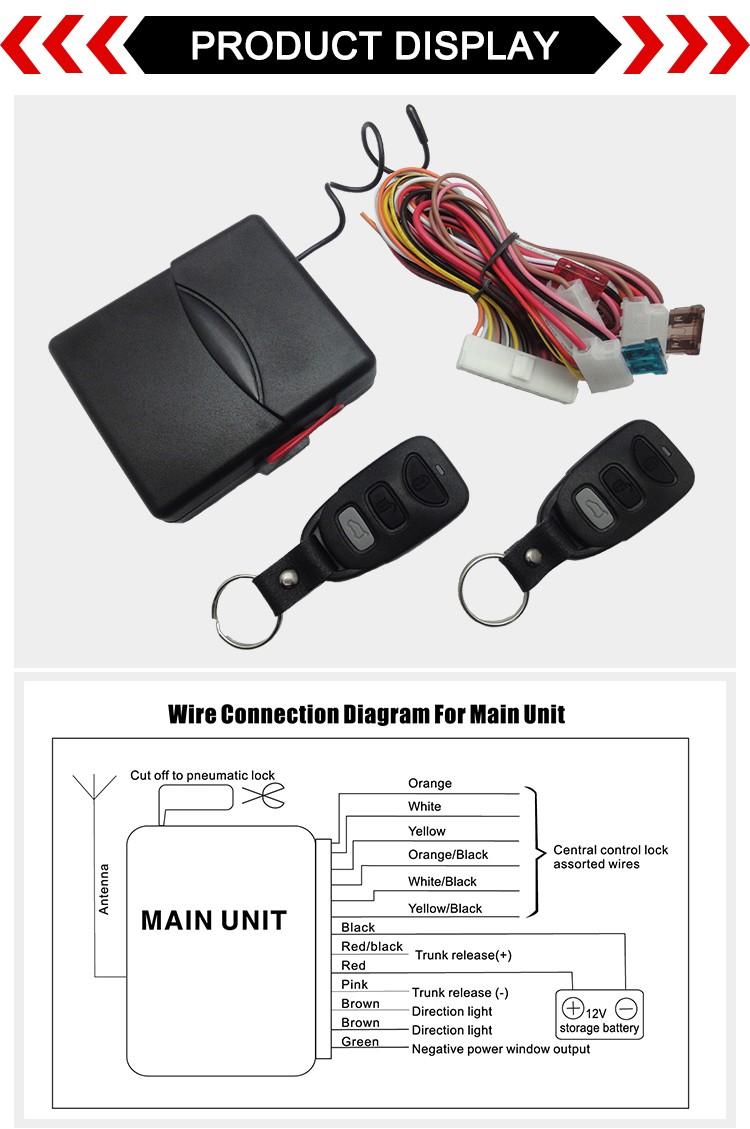 Remote Control Keyless Entry For Car /remote Central Locking System