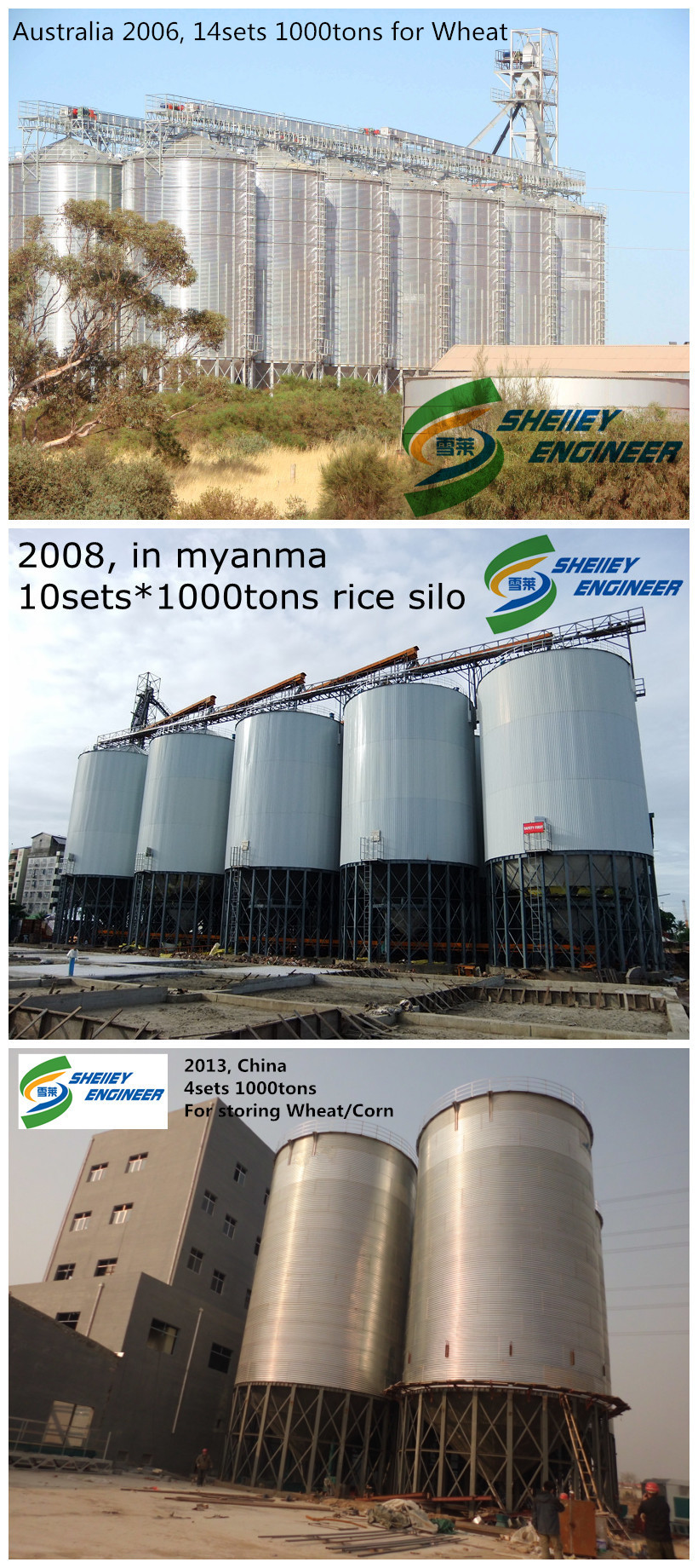 Flour Mill Wheat Grain Storage Steel Silo