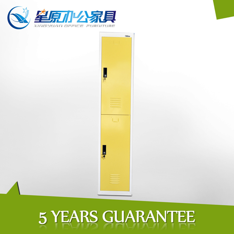 2door fancy steel wardrobe armoire for personal storage with name card