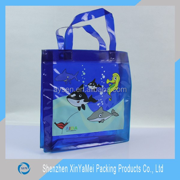 reusable vinyl tote shopping bag