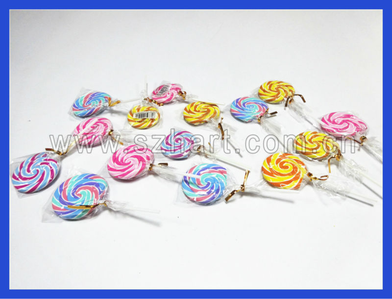 Cute lollipop shape eraser for kids gift