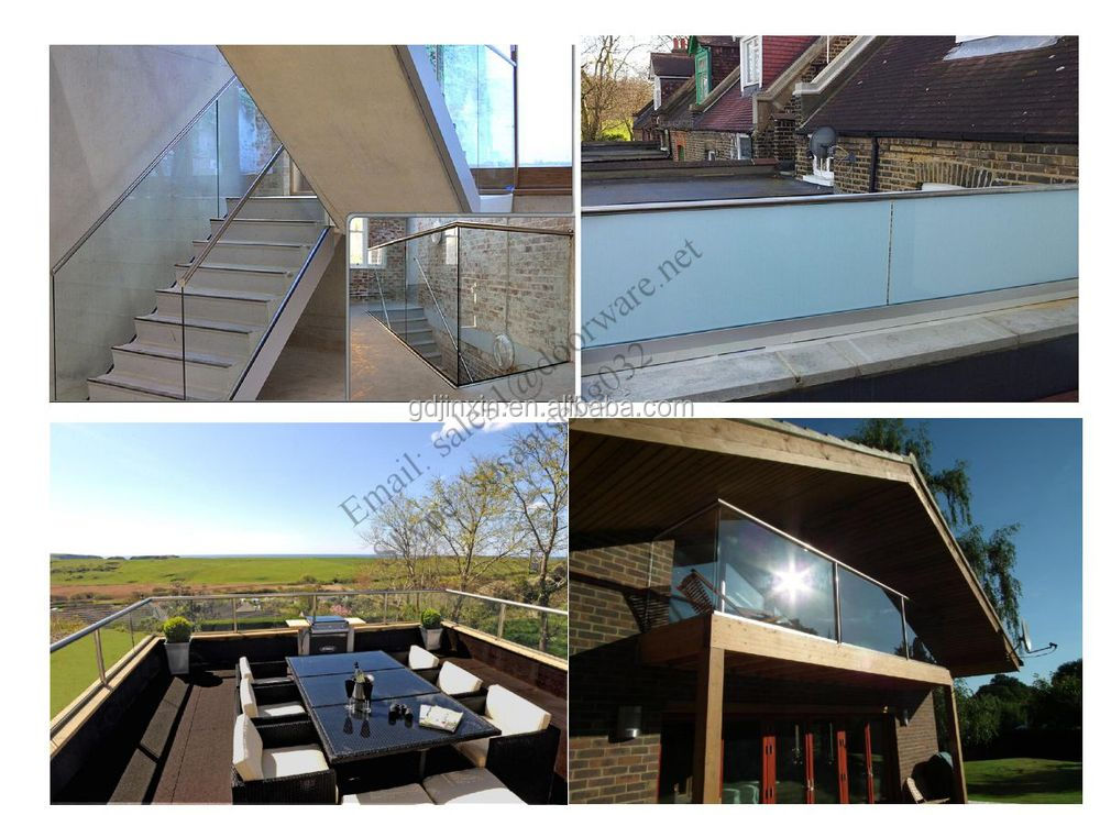 Edelstahl u profil glasgeländer system balkon glasgeländer designs ...