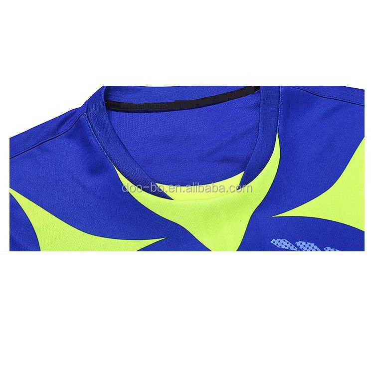 バドミントンスポーツウェアスーツ高品質ジムジャージーデザイン用バドミントンカップルの青バドミントン着用卸売仕入れ・メーカー・工場