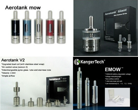 2014 Kangertech double dual coils kanger aerotank turbo 6.0 mL capacity adjustable air valve tanks v