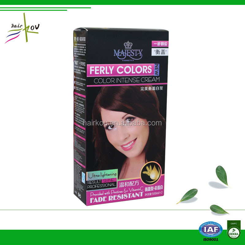 Plant No Ammonia Organic Hair Color Black Violet Hair Dye Cream
