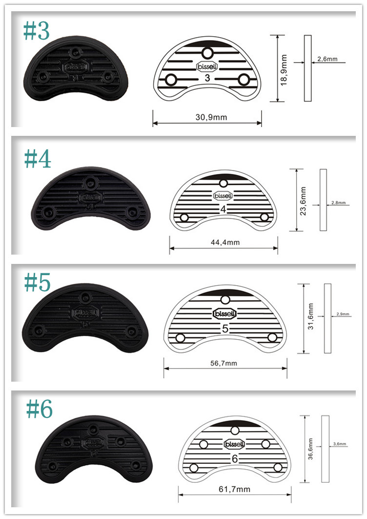 BISSELL heel plates are molded for long durability, non slip and heel protect for life extension of shoe heels問屋・仕入れ・卸・卸売り