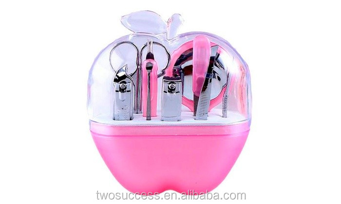 2016 wholesale cheap promotion gift 9pcsset Apple Shape Girls Personalized Cute Manicure Set (2).jpg