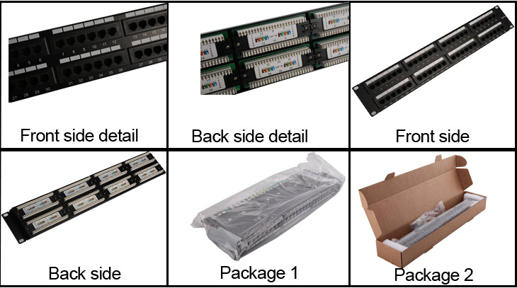 Factory produce unshield utp cat5e 19 inch 1u network category 6 modular 48port patch panel仕入れ・メーカー・工場