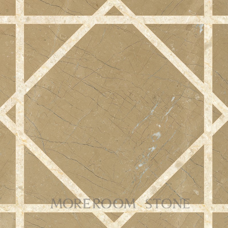 MPHS04G66-1 Australia Golden Beige Marble Classic Design Waterjet Marble Polishing Floor Medallion Tiles Marble Flooring Picture Moreroom Stone.jpg