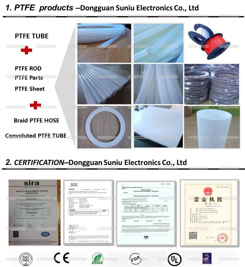 PTFE convoluted tube , ptfe convoluted tube pipe hose tube / suniu