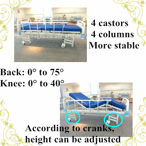 新しいデザインa15yfc361b3機能手動病院用ベッド仕入れ・メーカー・工場