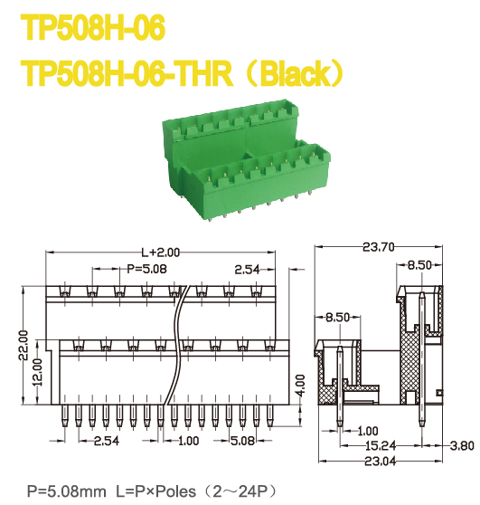 雄端子極blocks2-24300vと自動18a5. 08ミリメートルピッチ端子台仕入れ・メーカー・工場