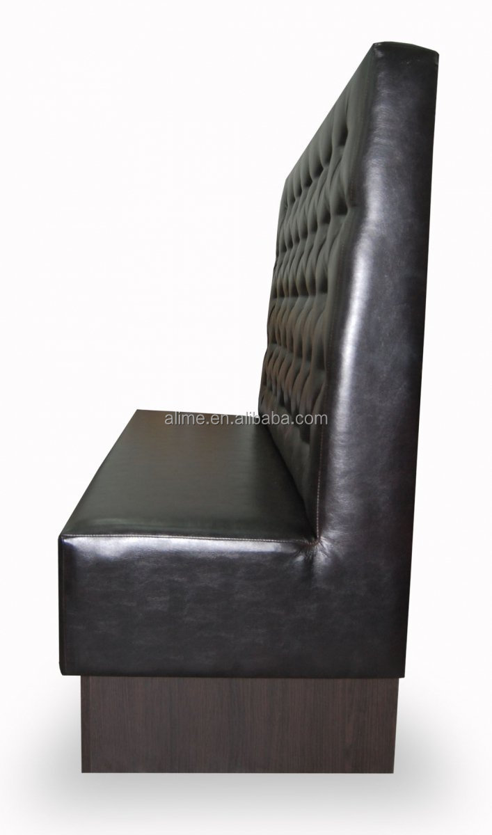 Alime zitplaatsen zwarte lederen restaurant stand bank stoelen ...