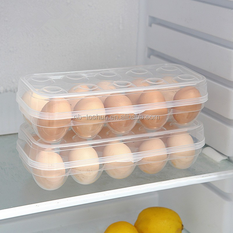 Kitchen Creative Double Layers Plastic Egg Storage Container Egg Box