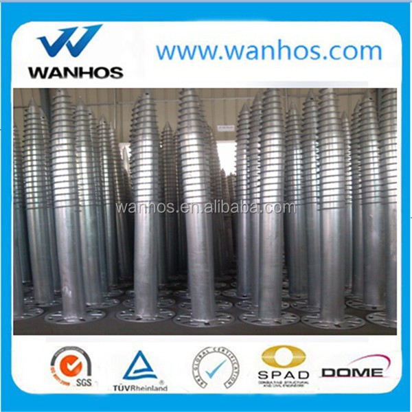 Solar ground screw piles for foundation s for foundation
