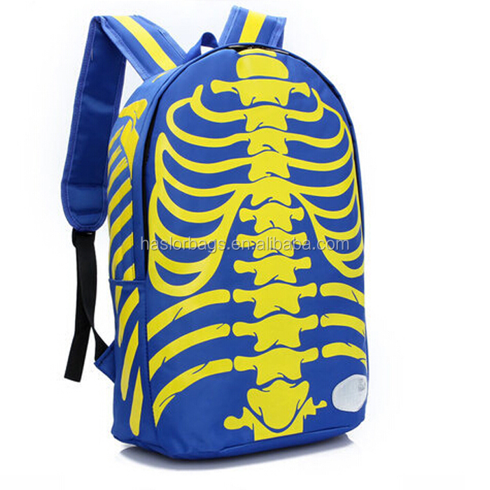 Creative custom design personalized backpack with skeleton