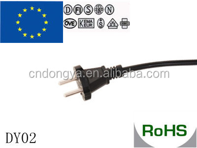 european power cord plug H05VV-F 2*0.1.0mm2 3m 5m Black Grey color ,16A 250V power cord,european standard ac power cord仕入れ・メーカー・工場