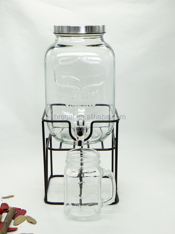 Square Beverage Dispenser - 1 Gal, Drink Dispenser