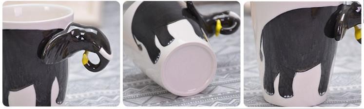 3d純粋な手ドロー漫画動物セラミックカップマグ付きギフトボックス卸売仕入れ・メーカー・工場
