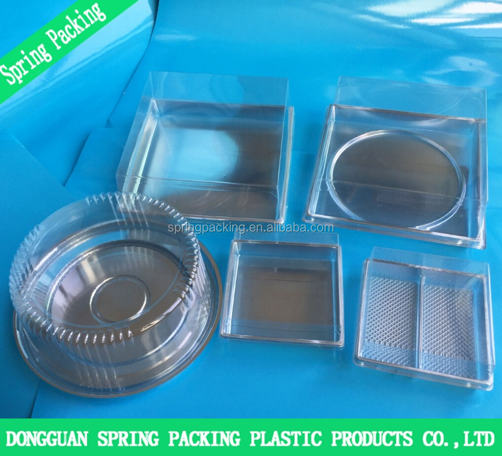 ISO22000食品グレード工場卸売プラスチック梱包寿司ボックスビスケットトレイコンテナサラダボックス包装ケーキボックスで蓋仕入れ・メーカー・工場