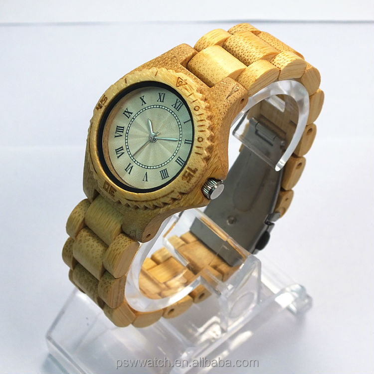 2015 Shenzhen PSW factory new design watch bamboo wooden watch for fashion men and lady
