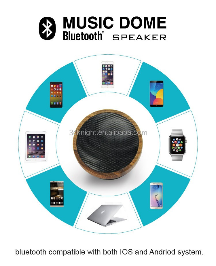 2016 bluetooth スピーカー bt 4.0木製ワイヤレス充電器ハンズフリー ハーフ ボール竹ウッド スピーカー仕入れ・メーカー・工場