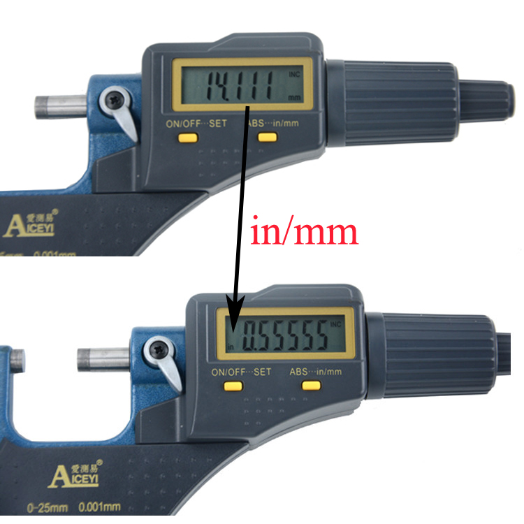 Ace 25.4mm / 1 Inch Ball Micrometer Head Digital Micrometer Screw Gauge