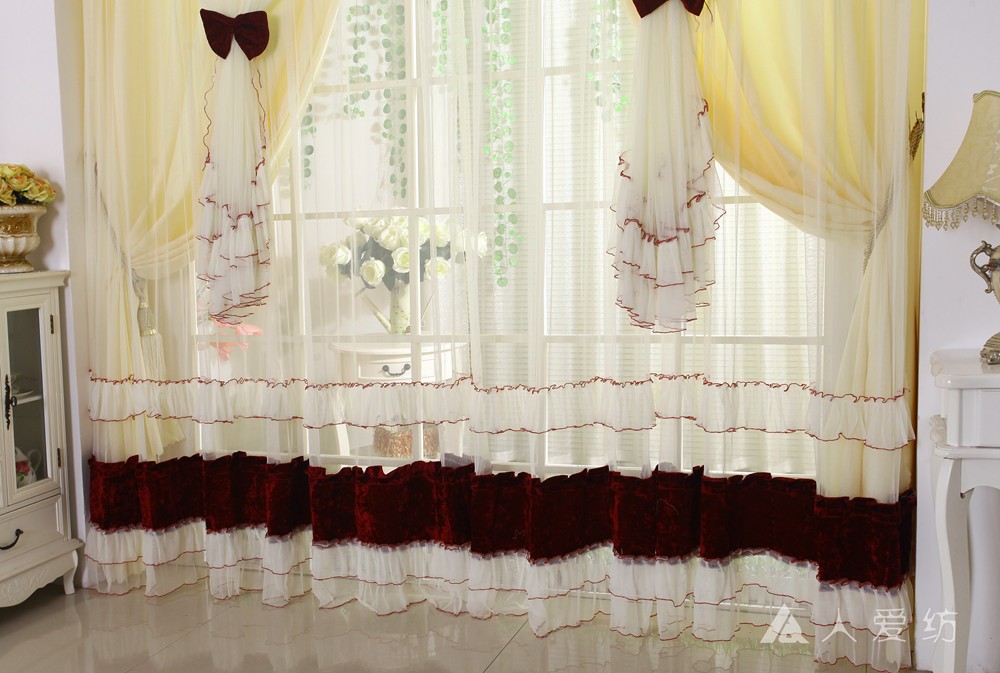 Wholesale Fashion Europe Gauze Window Curtain Size 400cm