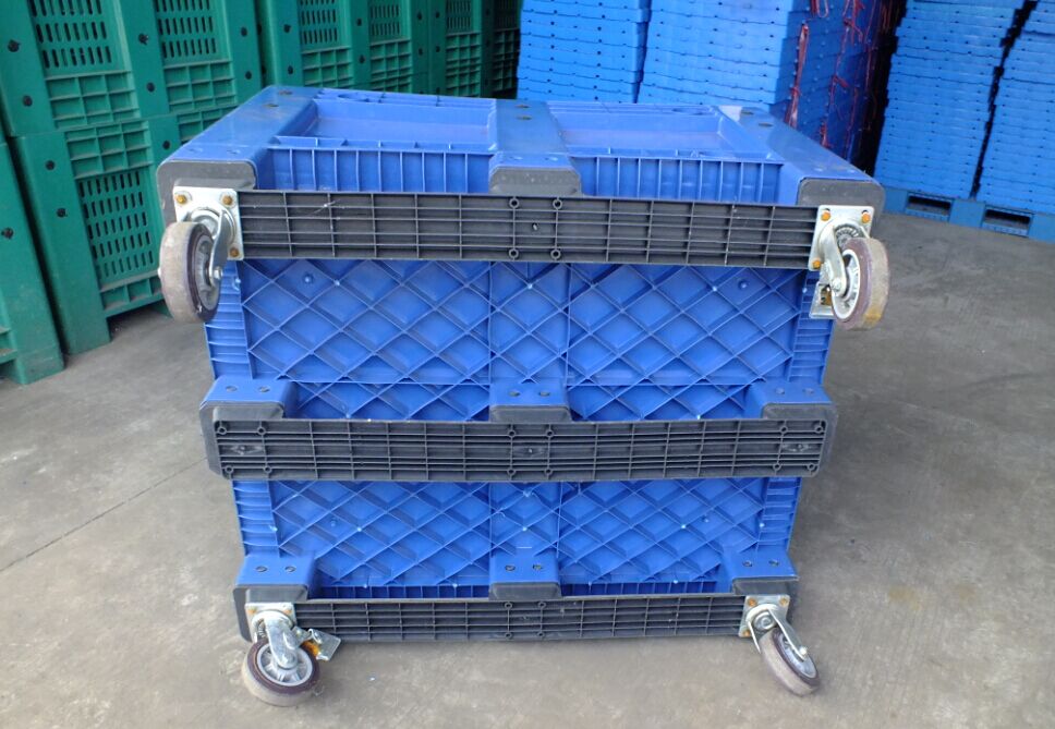 Wheeled Blue Plastic Storage Pallet Boxstorage Moving Crate Buy