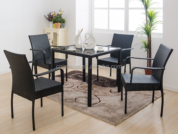4 Seater Outdoor Rattan Cube Set Dining Set Rattan Cube Table And