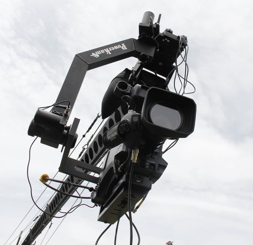 カメラpowerkam39フィートのジブクレーンを3- 軸は電動オランダヘッドmaxの15キロ仕入れ・メーカー・工場