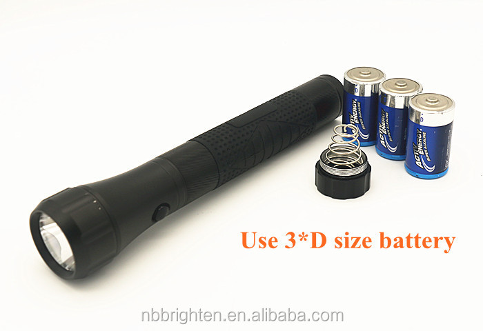 工場卸売狩猟3d携帯ヘビーデューティ金属ハイパワー長距離xpgr3/r45wラバーグリップ付きクリー族led懐中電灯仕入れ・メーカー・工場