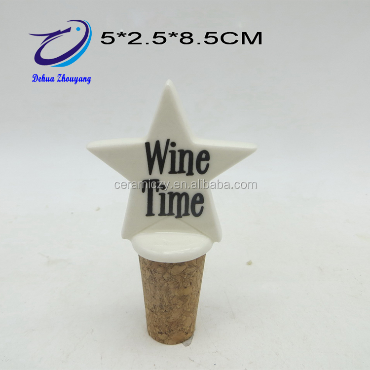 ceramic star cork bottle stoppers
