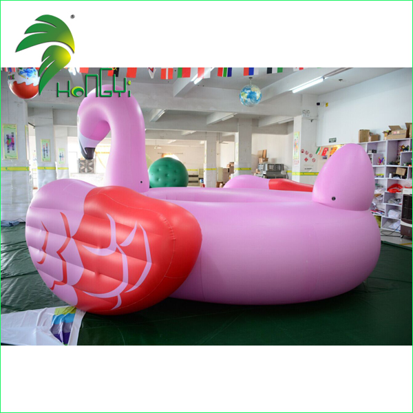 large pink inflatable swan (4)