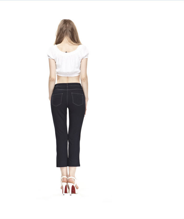 ジッパー式skinnies伸縮性のあるデニムパンツ女性の黒のセクシーな女性のジーンズのジーンズの最新デザイン卸売アラカルトアイドルジーンズ仕入れ・メーカー・工場