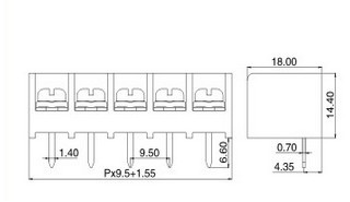 Pcbオス端子台付複列プラグ- でxk2edgrh-3.5mm300v/8a付きタイプ仕入れ・メーカー・工場