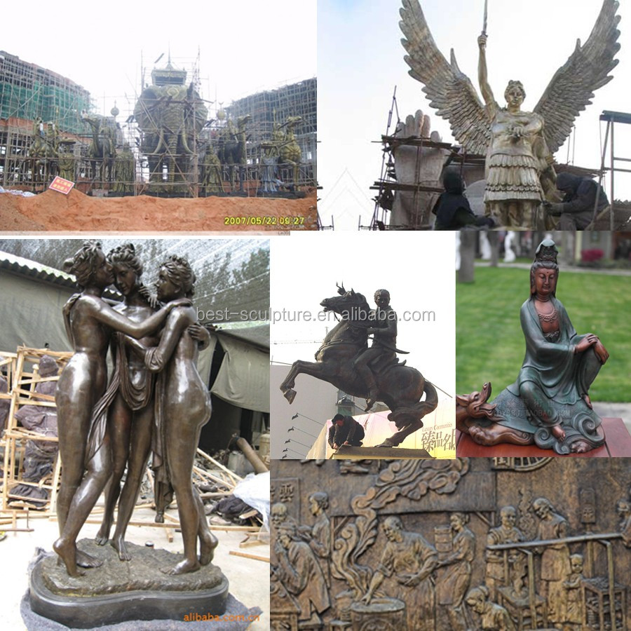 等身大ブロンズギリシャ神話キューピッド-とプシュケ像の彫刻