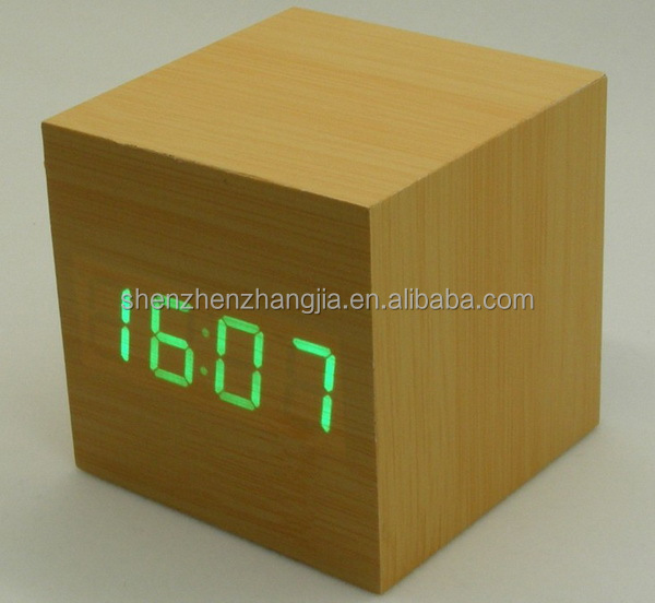 ミニキューブの装飾、 木製時計ＬＥＤ、 装飾的な小さな時計問屋・仕入れ・卸・卸売り