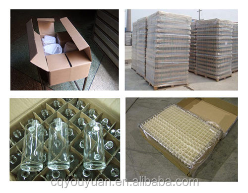 Cylindrical frosted red wine glass bottle in factory price