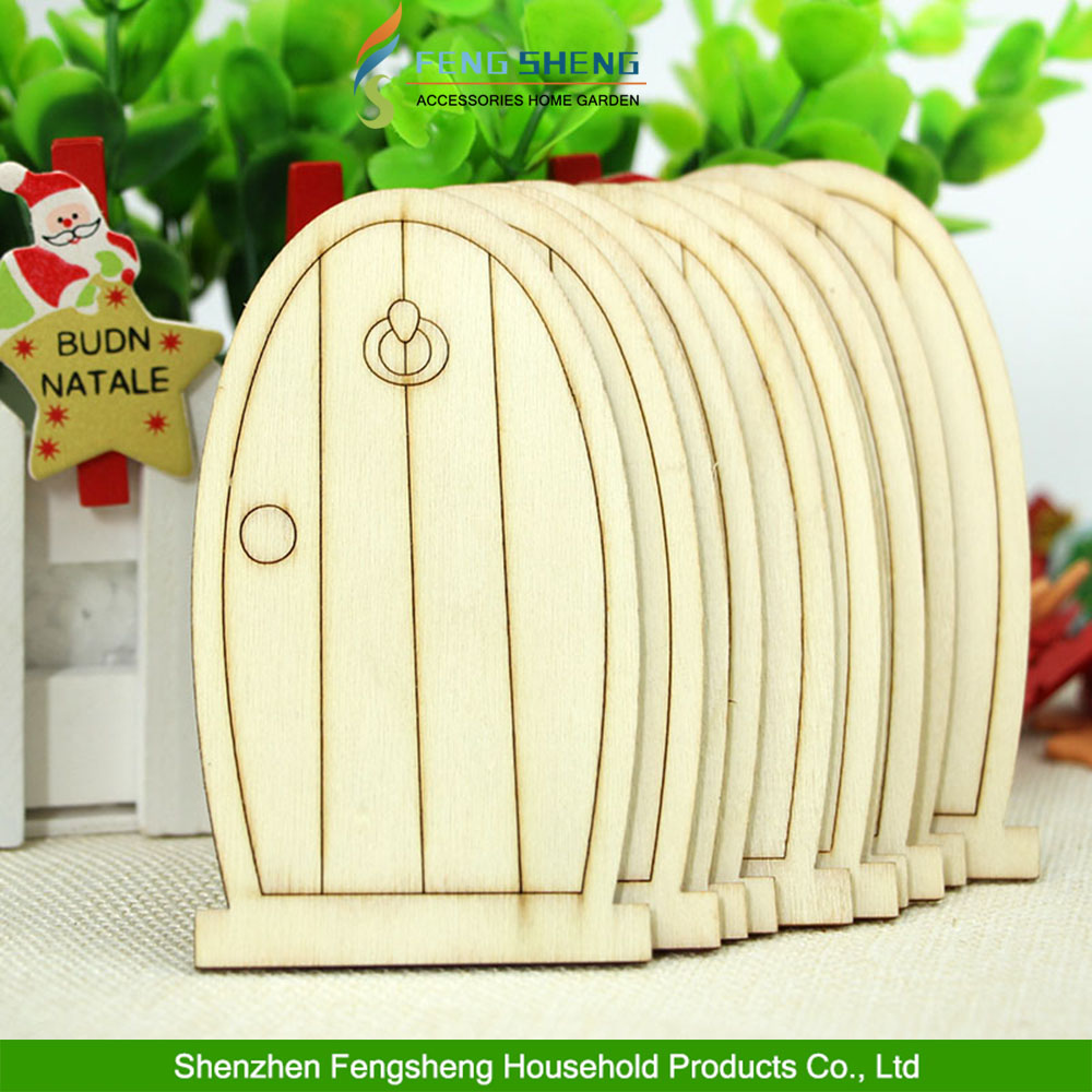 Ongeverfd plaque laser gesneden houten deuren fee faerie elf met ...