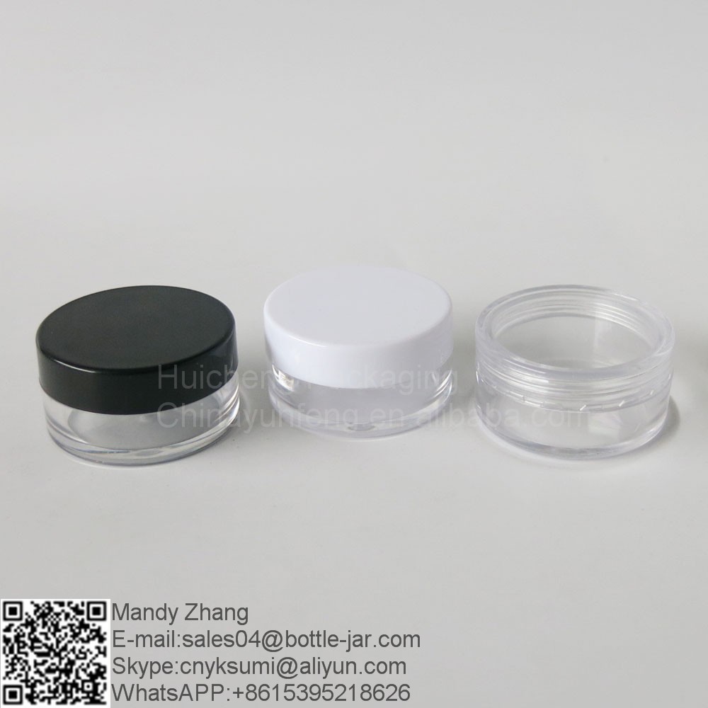 熱い販売のサンプルl0g透明なプラスチック化粧品フェイスクリームジャー仕入れ・メーカー・工場