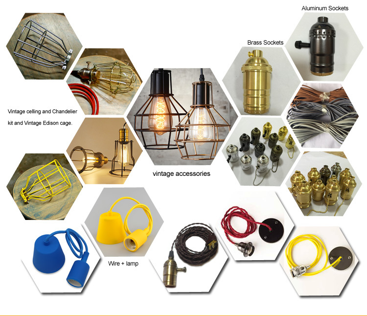 現代装飾エジソン電球シャンデリアランプ、st64かご40ワット/60ワット/25ワット仕入れ・メーカー・工場