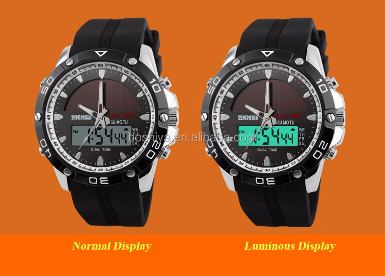 waterproof solar powered watch