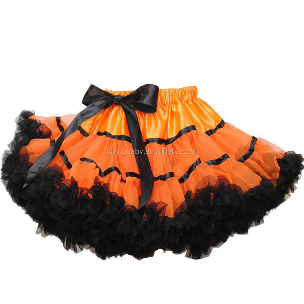 wholesale baby clothing orange black Hallowmas petti skirts tutu skirt