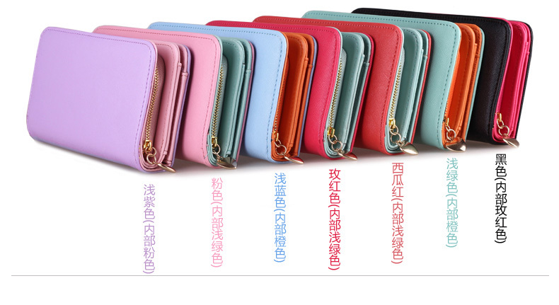 2015新着ブランド女性財布、 カラフルでファッションpuレザー多機能のある女性財布カードスロット72。仕入れ・メーカー・工場