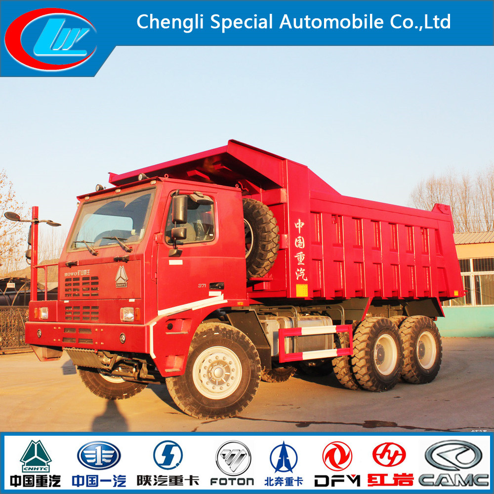 big horse power 370hp 6x4 heavy duty capacity 70ton mining dump